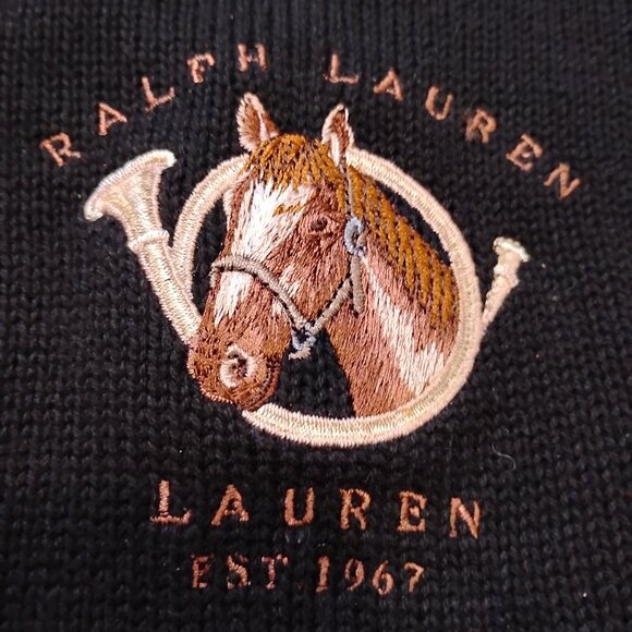 Ralph Lauren Sweaters - Polo Ralph Lauren Equestrian Horse Mock Neck Sweater Green Label